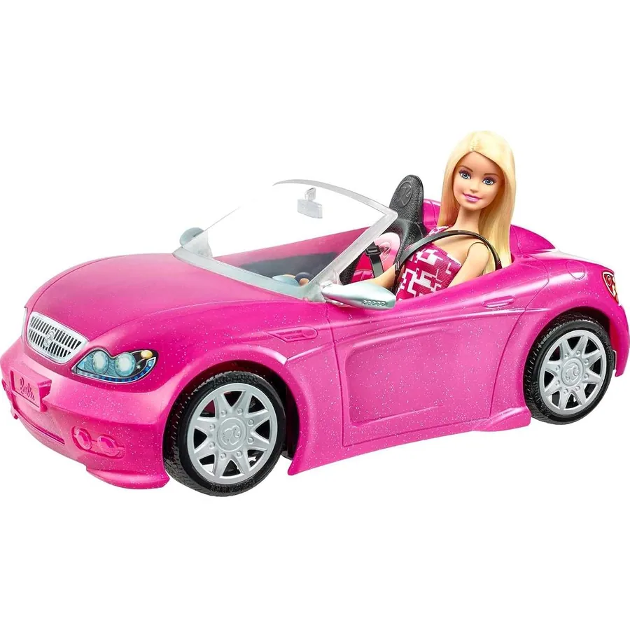 Barbie com Carro Conversível Rosa — imagem 1