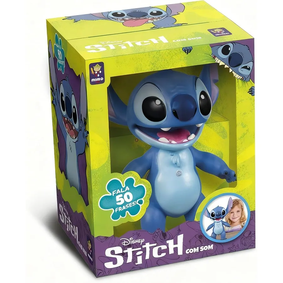 Boneco Stitch 40 cm com 50 Frases — imagem 1