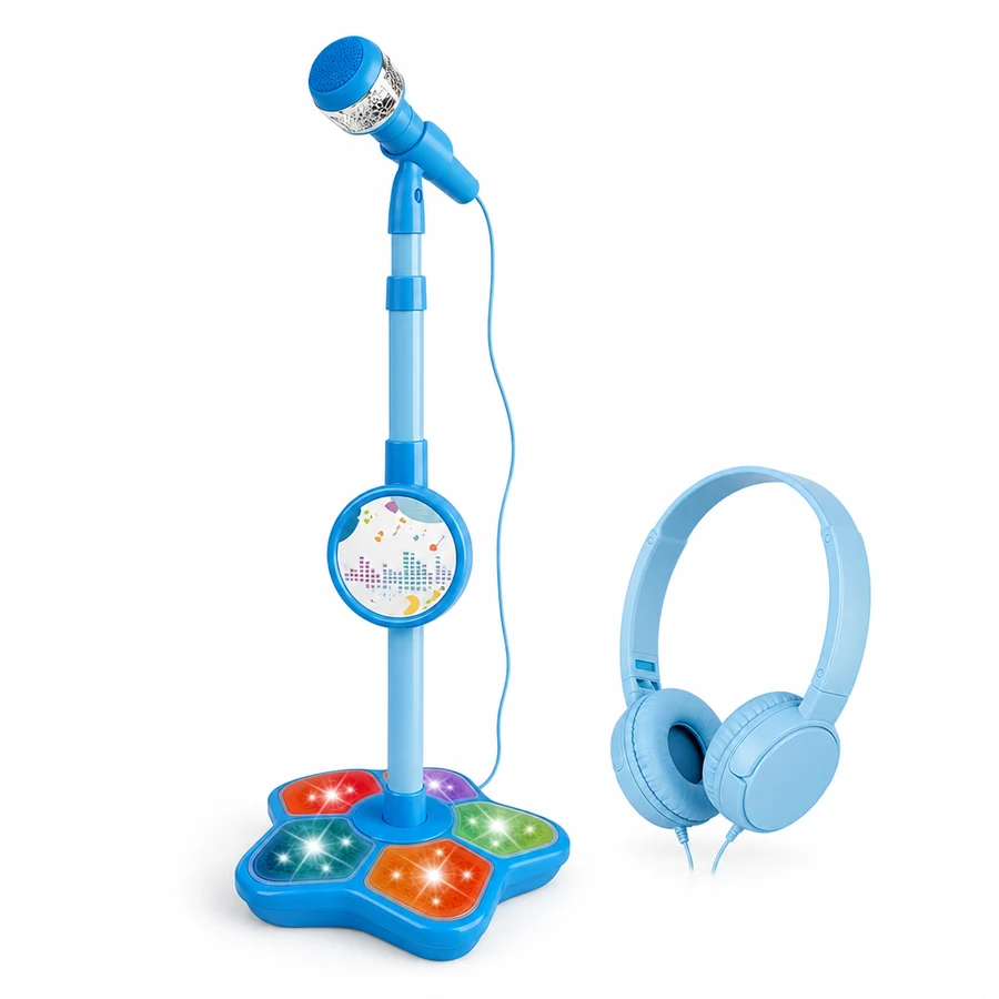 Kid Star — Microfone Karaokê Infantil com Palco de Luzes — imagem 3