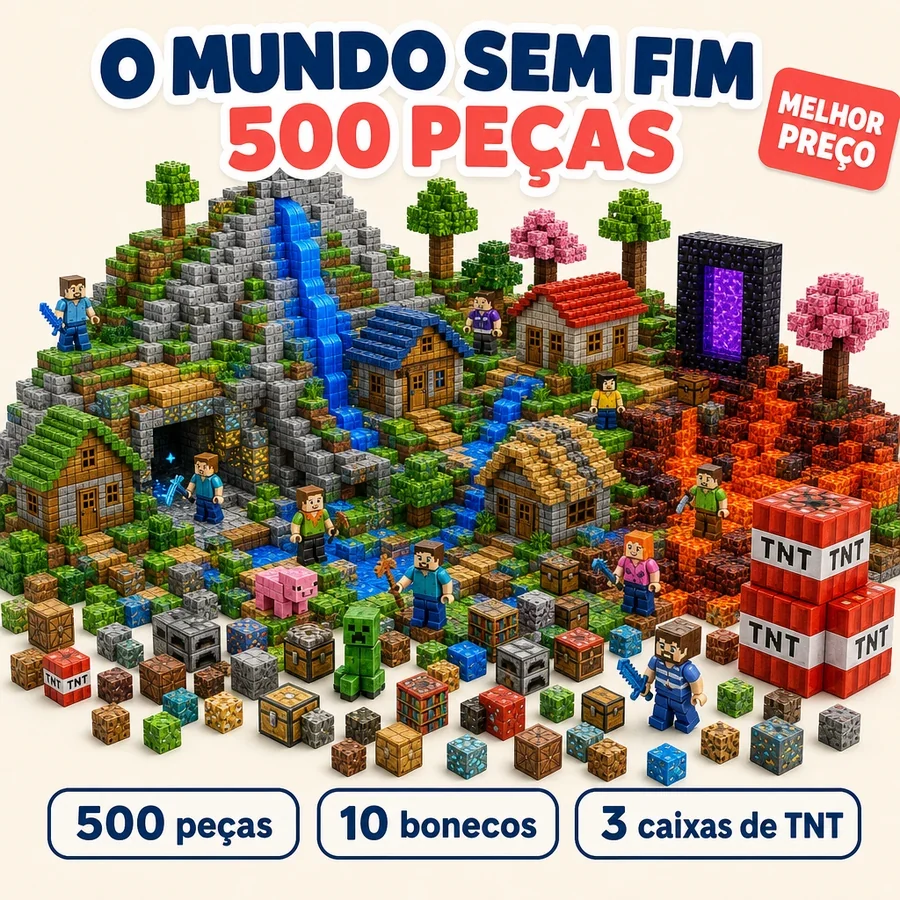 Blocos Magnéticos Minecraft + 10 Bonecos — imagem 4