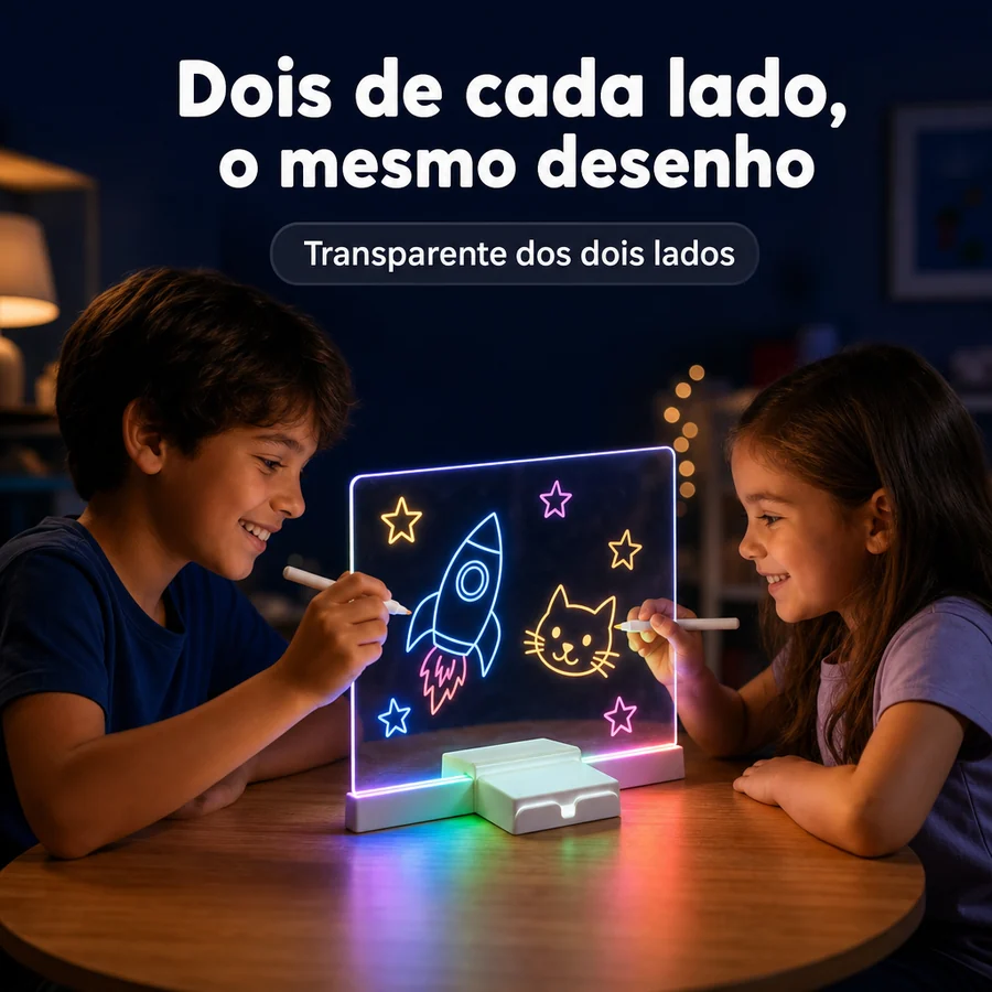 Kit Lousa Mágica LED + Canetinhas Neon — imagem 6