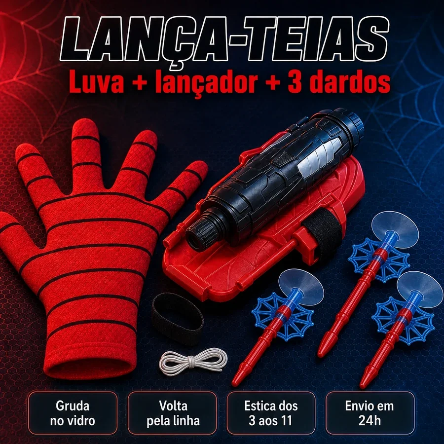Kit Lança Teias do Homem Aranha + Máscara Realista de Brinde — imagem 2