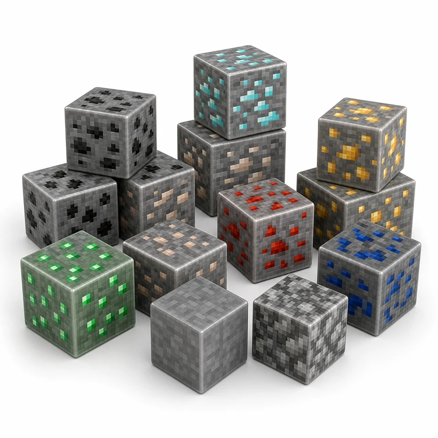 Pacote Extra: Minérios do Minecraft