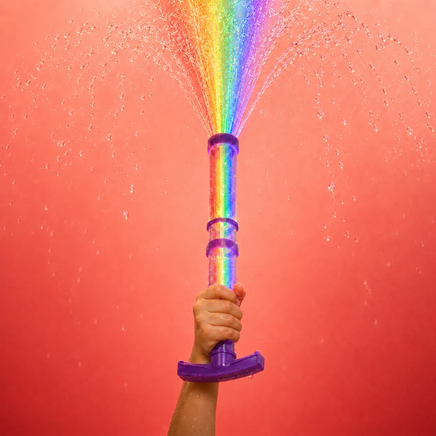Pistola de Água Arco-Íris com LED + Suporte de Brinde — imagem 6