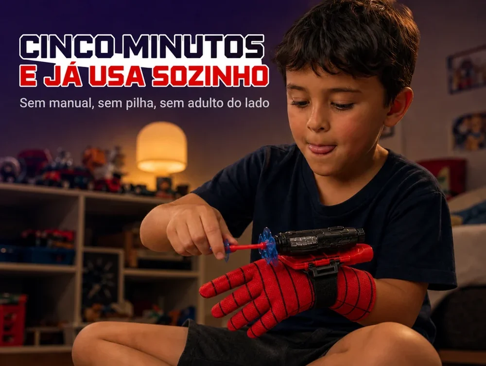 Cinco minutos e já usa sozinho, sem manual e sem pilha