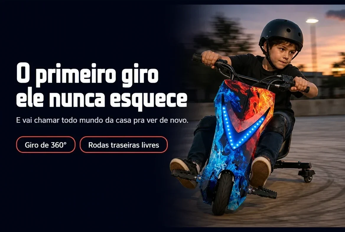 O primeiro giro de 360° ele nunca esquece