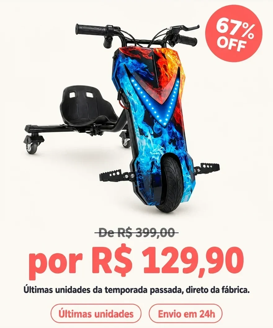 De R$ 399,00 por R$ 129,90, 67% de desconto: últimas unidades da temporada passada, direto da fábrica