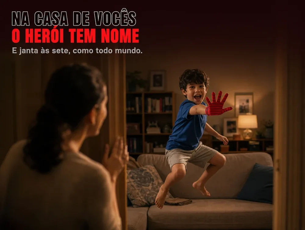 Na casa de vocês o herói tem nome e janta às sete