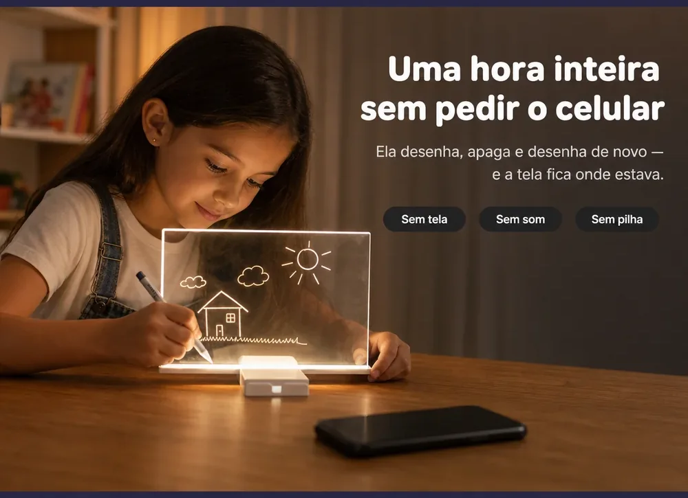 Uma hora inteira sem pedir o celular