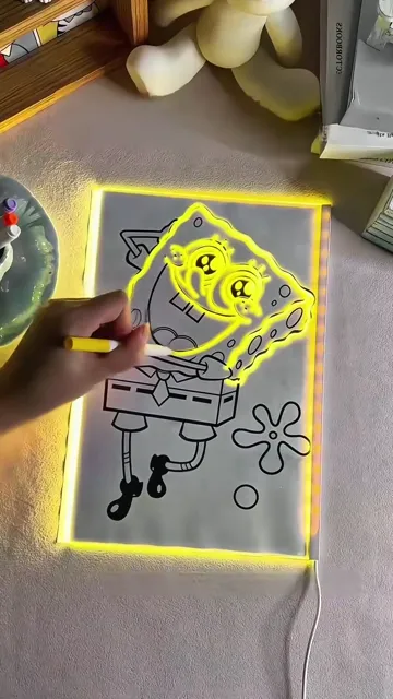 Contorna por cima e o desenho acende